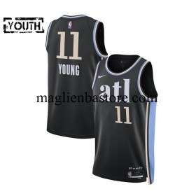 Maglia NBA Atlanta Hawks Trae Young 11 2023-2024 Nike City Edition Nero Swingman - Bambino